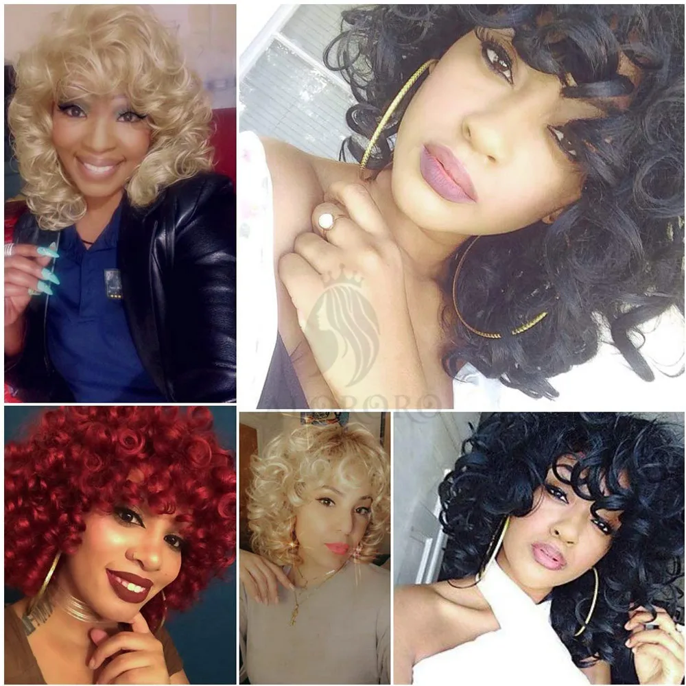 Short Wigs for Black Women Natural Black Blonde Synthetic Wig 14 Inches Fluffy Wand Curly Wig High Temperature Wire Alororo
Short Wigs for Black Women Natural Black Blonde Synthetic Wig 14 Inches Fluffy Wand Curly Wig High Temperature Wire Alororo