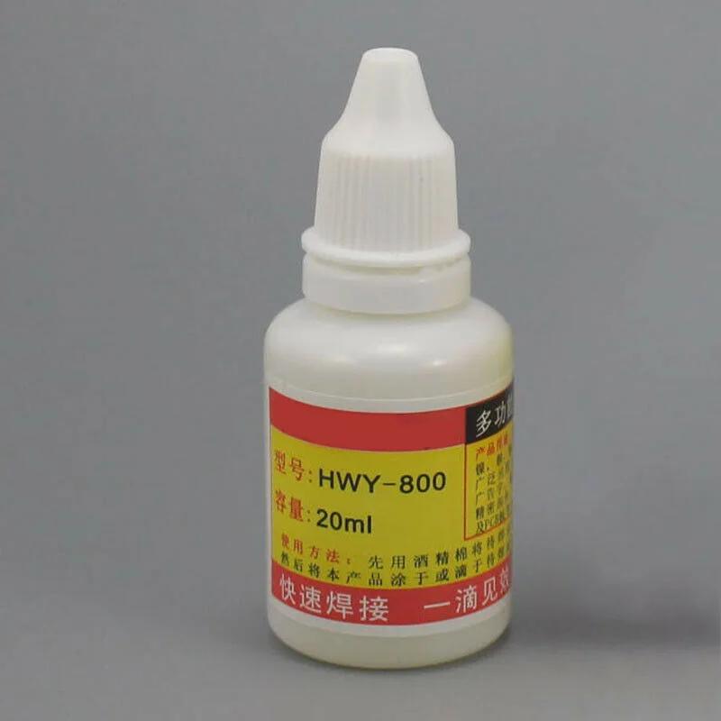 20ml/50ml Stainless Steel Liquid Flux Welding Solder Non-toxic Copper HWY-800 Paste Flux Liquid Solders Water Liquid Solders
20ml/50ml Stainless Steel Liquid Flux Welding Solder Non-toxic Copper HWY-800 Paste Flux Liquid Solders Water Liquid Solders