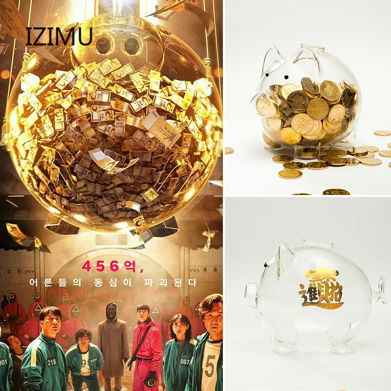 Squid Game Piggy Bank Around The Piggy Bank Only Out of Children's Coins Glass Piggy Bank Transparent Display A Gift Piggy Bank
Squid Game Piggy Bank Around The Piggy Bank Only Out of Children's Coins Glass Piggy Bank Transparent Display A Gift Piggy Bank