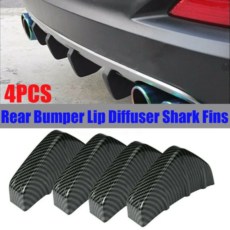4pcs Rear Bumper Lip Diffuser Fins Shark-Style Universal Car Back Spoiler Car-Styling Spoiler
4pcs Rear Bumper Lip Diffuser Fins Shark-Style Universal Car Back Spoiler Car-Styling Spoiler