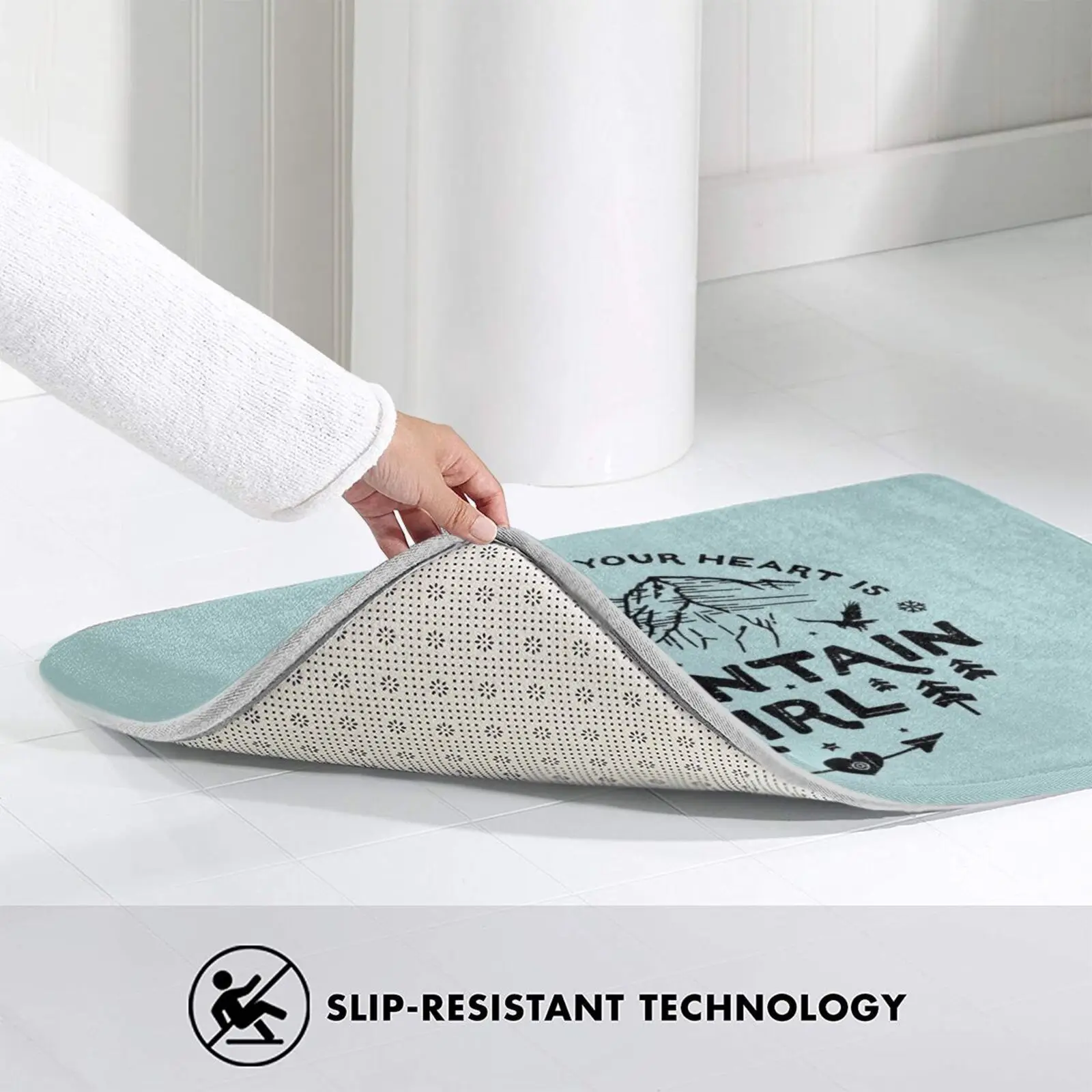 Mountain Girl Mat Rug Carpet Anti-Slip Floor Mats Bedroom Mountains Are Calling Home Girl Woman Women Heart Love Longing 
Mountain Girl Mat Rug Carpet Anti-Slip Floor Mats Bedroom Mountains Are Calling Home Girl Woman Women Heart Love Longing