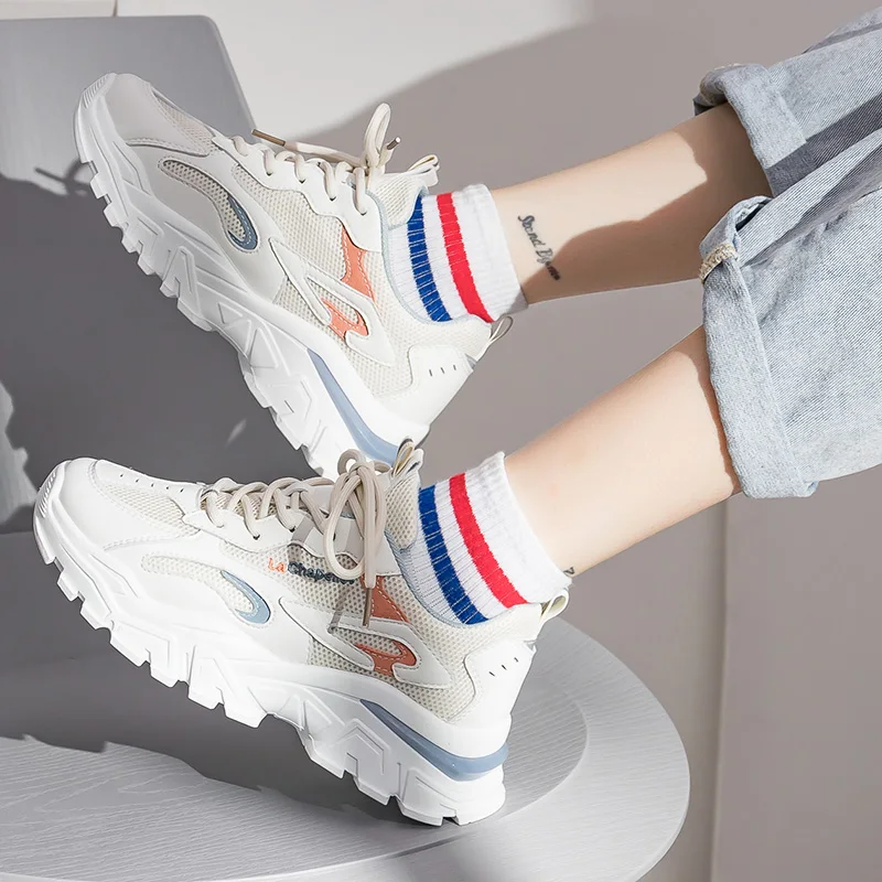 2021 spring and autumn new daddy shoes student white shoes Korean casual thick soled sports running shoes for women
2021 spring and autumn new daddy shoes student white shoes Korean casual thick soled sports running shoes for women