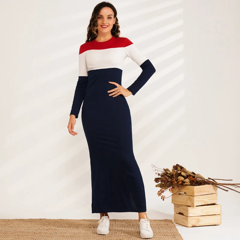 MAI&FUN Women's Bodycon Dress Patchwork O Neck Long Sleeve Knitted Slim Dresses Autumn
MAI&FUN Women's Bodycon Dress Patchwork O Neck Long Sleeve Knitted Slim Dresses Autumn