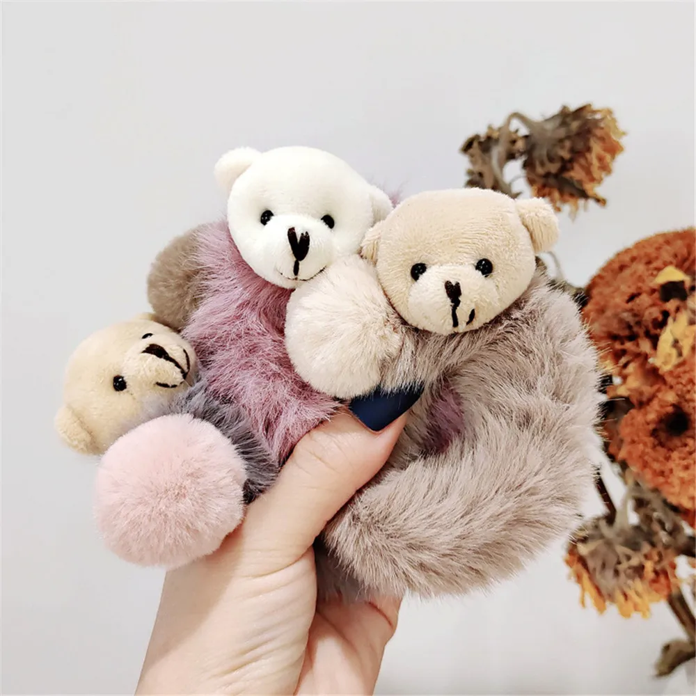 Girl Women Elastic Hair Band Scrunchie Cartoon Bear head Ball Head wear Plush Hair Accessories Winter Korean Handmade Wholesale
Girl Women Elastic Hair Band Scrunchie Cartoon Bear head Ball Head wear Plush Hair Accessories Winter Korean Handmade Wholesale