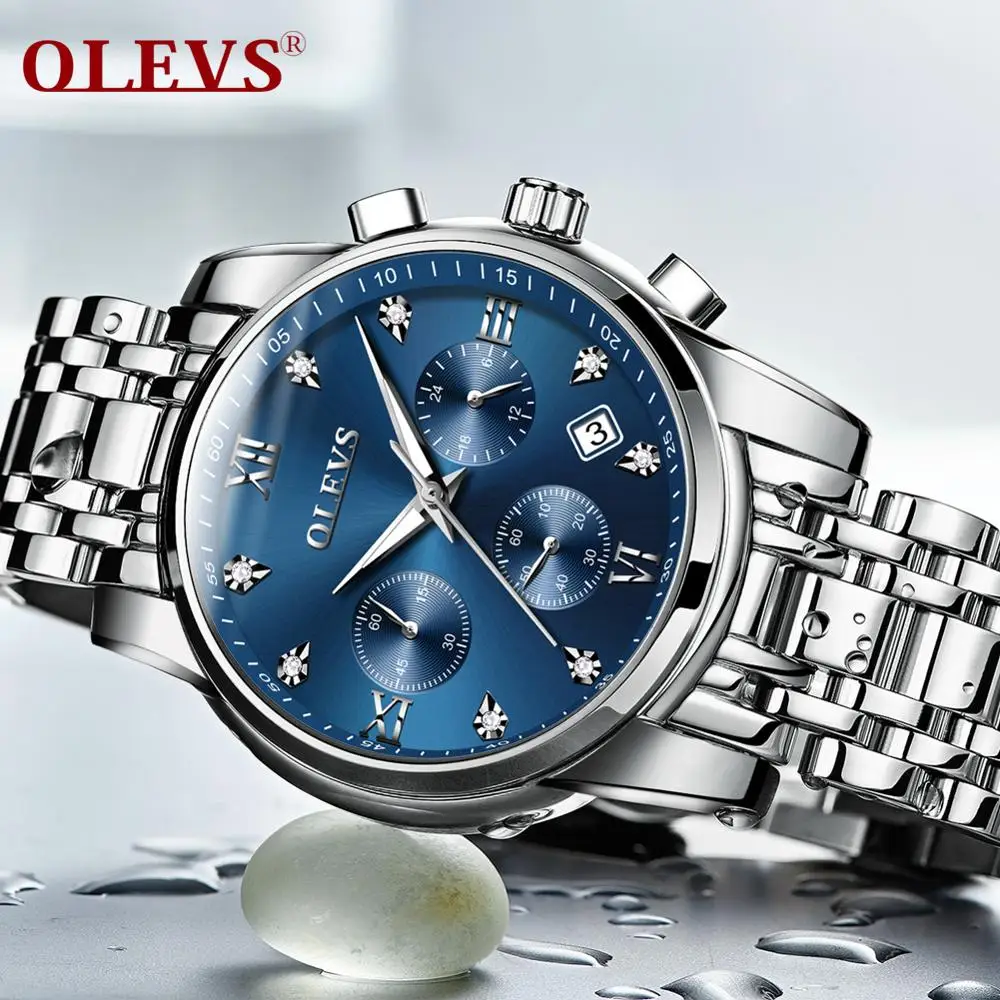 Men's Stainless Steel Quartz Watches Business Chronograph Wristwatch Man Waterproof Luminous Relogio Masculino Auto Date
Men's Stainless Steel Quartz Watches Business Chronograph Wristwatch Man Waterproof Luminous Relogio Masculino Auto Date