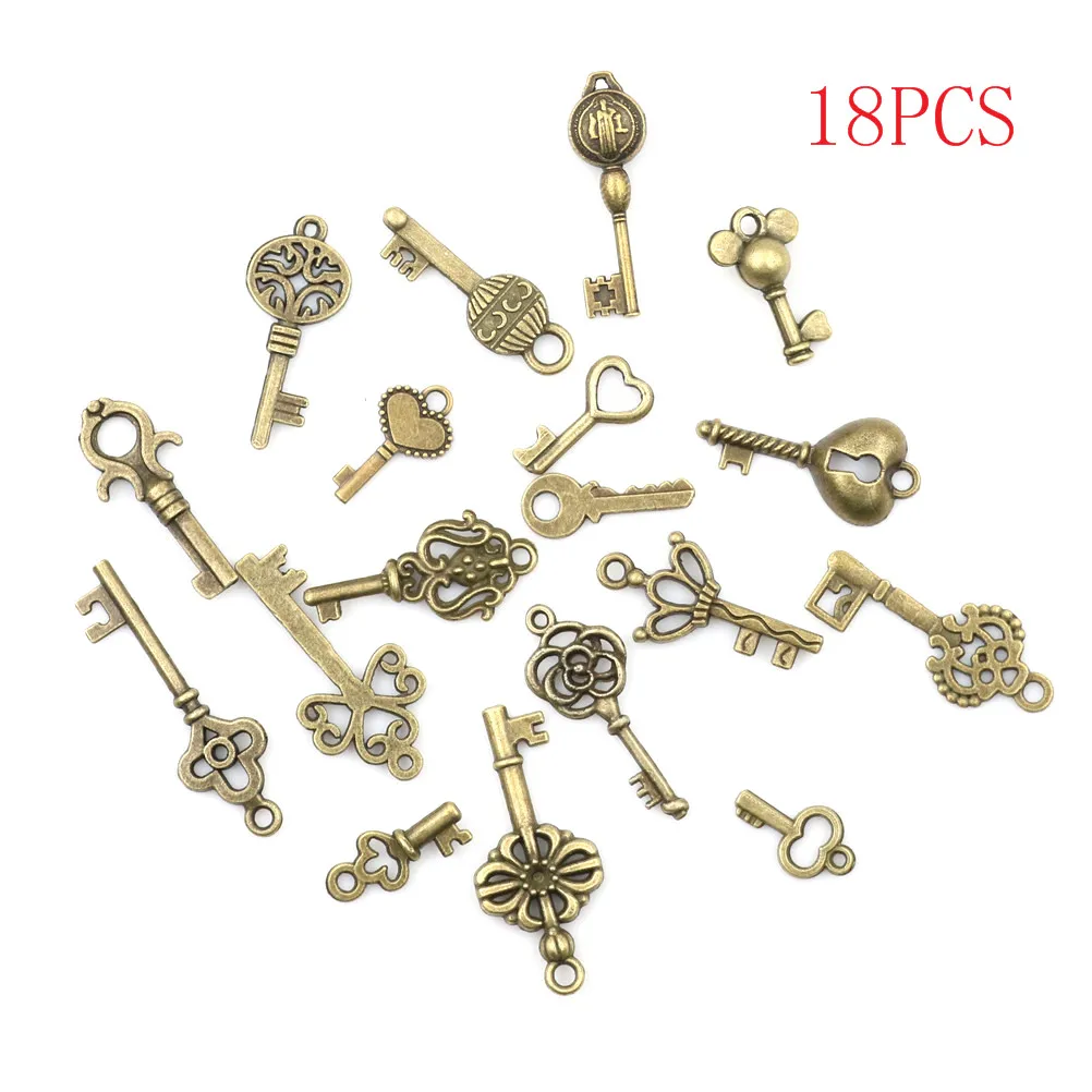 18 Pcs Vintage Metal Mixed Bronze Color Charms Skeleton Keys Small Key Pendants For Jewelry Making Diy Handmade Jewelry
18 Pcs Vintage Metal Mixed Bronze Color Charms Skeleton Keys Small Key Pendants For Jewelry Making Diy Handmade Jewelry