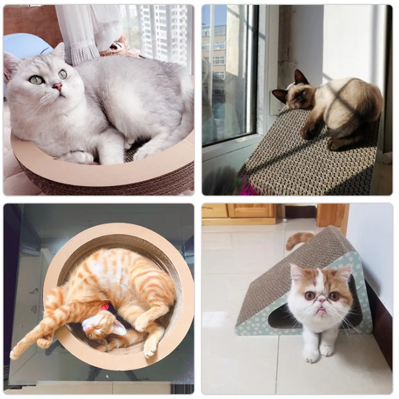 Cat Scratch Board Circular Cat Mint Toys Cat Nest New Triangular Corrugated Paper Claw Grinding Toy Cat Box Custom Pet Products
Cat Scratch Board Circular Cat Mint Toys Cat Nest New Triangular Corrugated Paper Claw Grinding Toy Cat Box Custom Pet Products