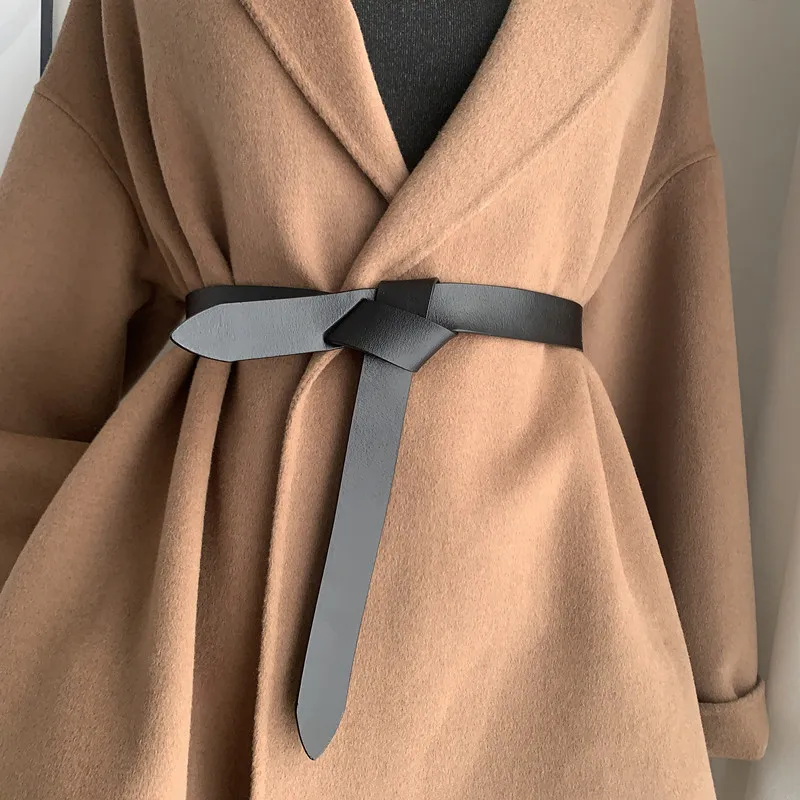 Newest Design Knot Cowskin Belts For Women Soft Leather Knotted Strap Belt Long Genuine Dress Accessories Lady Waistbands
Newest Design Knot Cowskin Belts For Women Soft Leather Knotted Strap Belt Long Genuine Dress Accessories Lady Waistbands