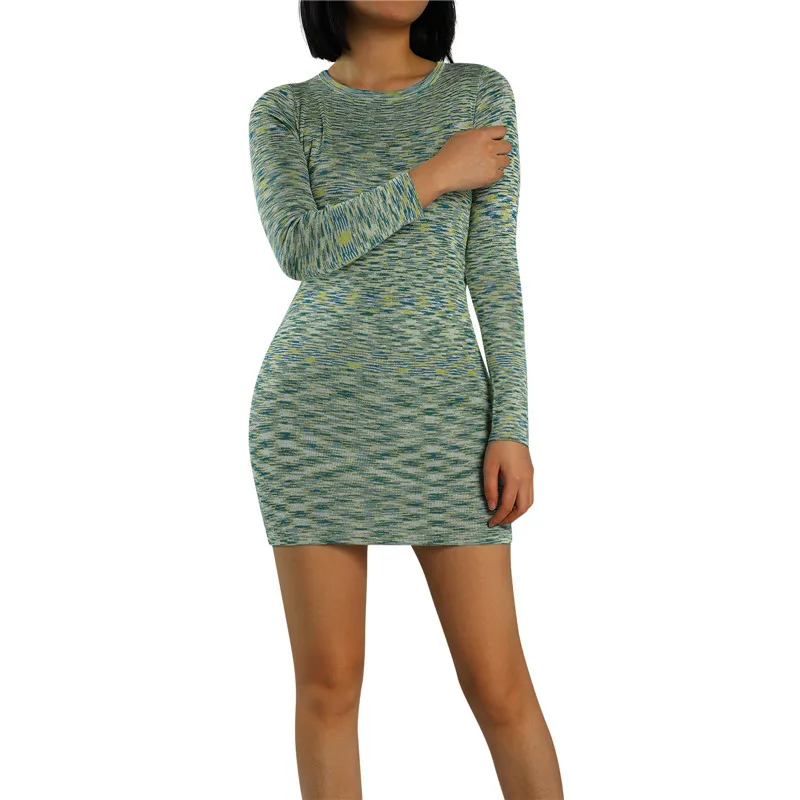 Women Knitted Dress Sexy Tie-Dyed Print O-Neck Long Sleeve Backless Summer Autumn Sexy Halter Party Bodycon Short Dress 2021
Women Knitted Dress Sexy Tie-Dyed Print O-Neck Long Sleeve Backless Summer Autumn Sexy Halter Party Bodycon Short Dress 2021