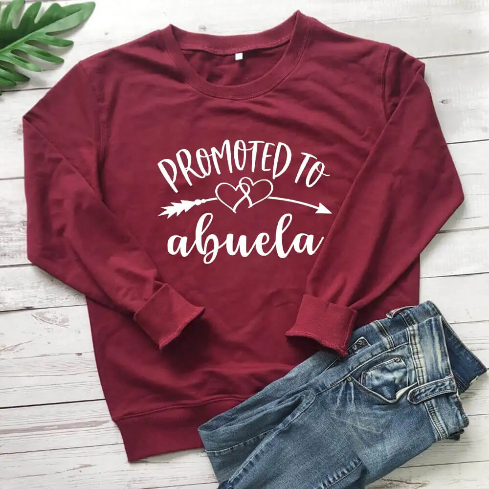 Повышен до Abuela испанский печатных 100% хлопок женские кофты бабушка подарки новый