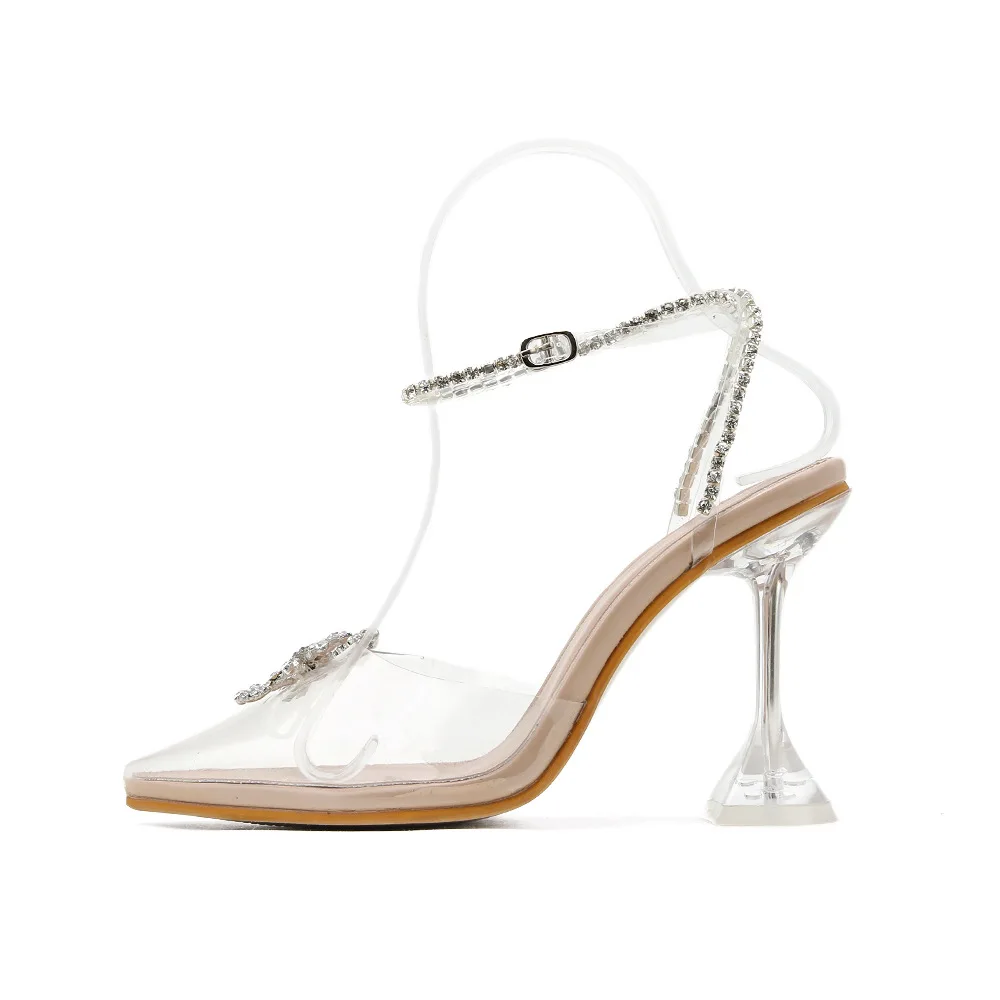 Rhinestone Butterfly Embellished Women Sandals Fashion Soft Transparent PVC High heels Gladiator Sandals Summer Party Prom Shoes
Rhinestone Butterfly Embellished Women Sandals Fashion Soft Transparent PVC High heels Gladiator Sandals Summer Party Prom Shoes