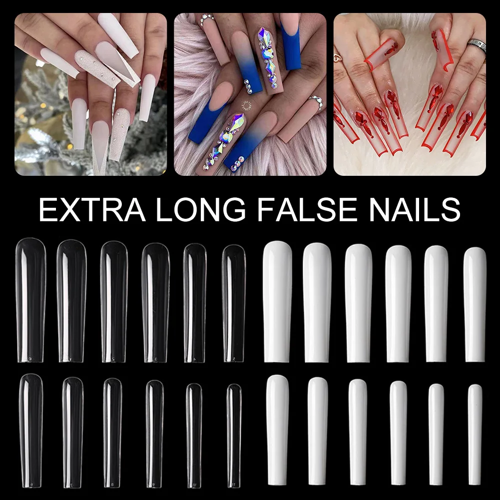Long Coffin Fake Nails ABS Ballerina Full Coverage False Nail Tips Clear/Natural Nail Tips for Nail Art Decoration
Long Coffin Fake Nails ABS Ballerina Full Coverage False Nail Tips Clear/Natural Nail Tips for Nail Art Decoration