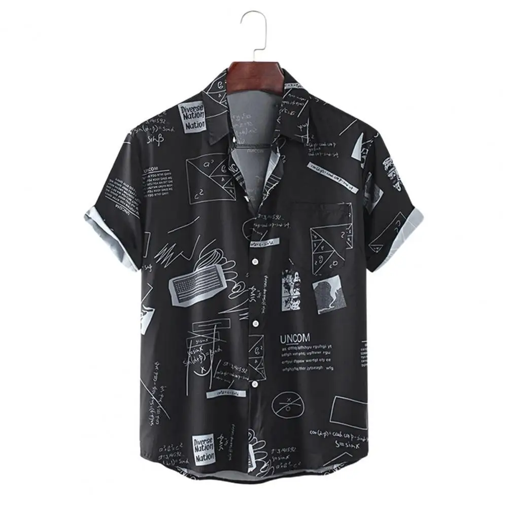 Summer Men Shirt Short Sleeve Graffiti Print Turn-down Collar Hawaiian Plus Size Casual Shirts Beachwear
Summer Men Shirt Short Sleeve Graffiti Print Turn-down Collar Hawaiian Plus Size Casual Shirts Beachwear
