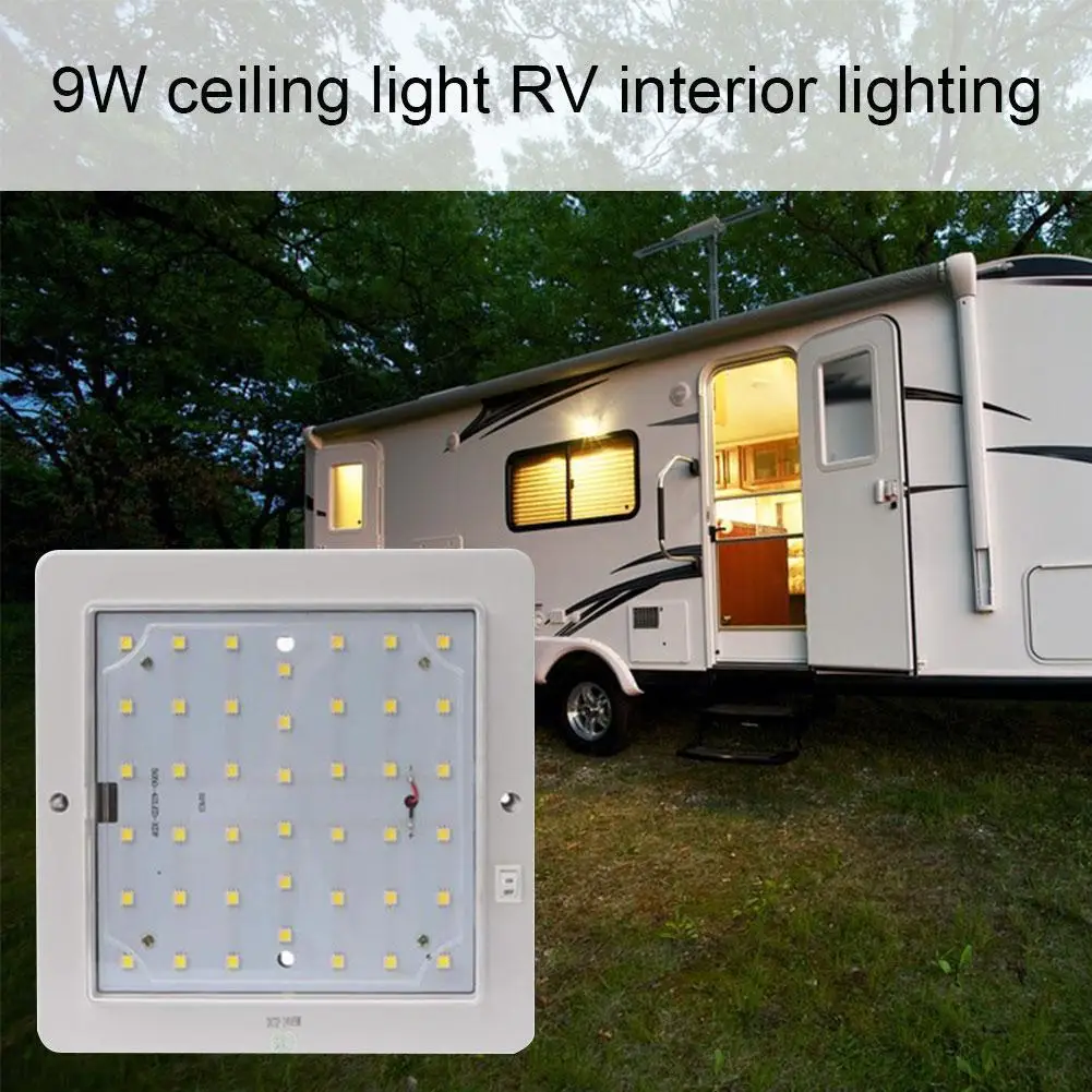 12V RV ceiling light 9WLED warm white light indoor with switch highlight energy-saving lamp
12V RV ceiling light 9WLED warm white light indoor with switch highlight energy-saving lamp