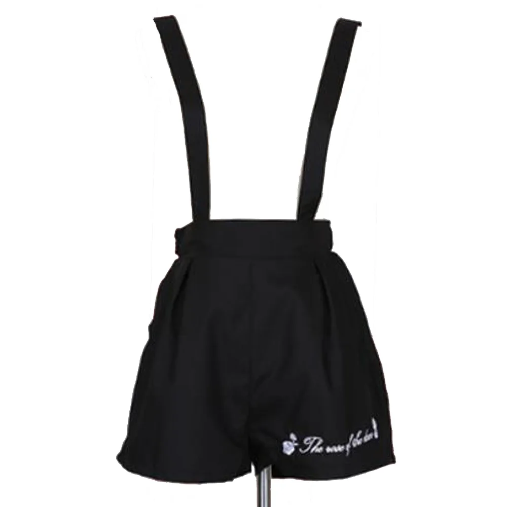 Womens Suspender Shorts Lolita Style High Waist Black Mini Loose Overalls Shorts Sweet Japanese School Two Shoulder Strap Shorts
Womens Suspender Shorts Lolita Style High Waist Black Mini Loose Overalls Shorts Sweet Japanese School Two Shoulder Strap Shorts
