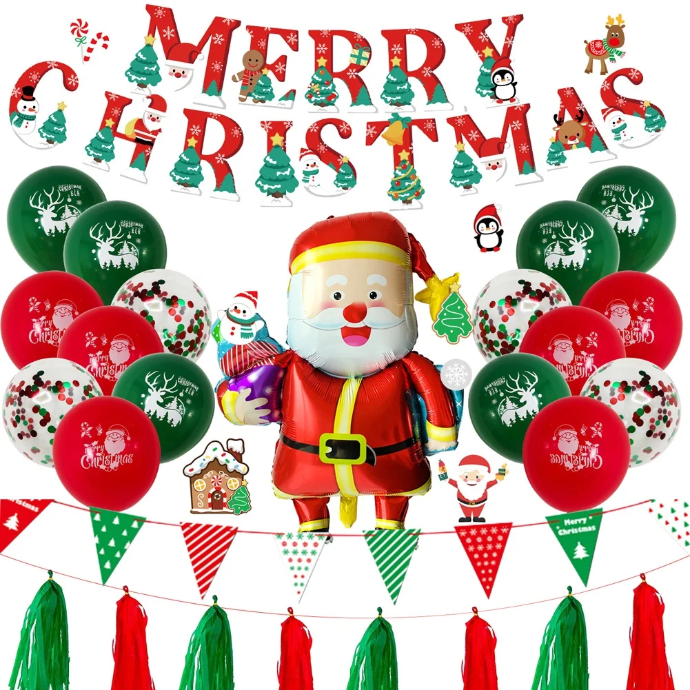 Christmas Decoration Balloons Set, Merry Christmas Banner Christmas Balloons Latex Balloon Aluminum Foil Balloon for Party Decor
Christmas Decoration Balloons Set, Merry Christmas Banner Christmas Balloons Latex Balloon Aluminum Foil Balloon for Party Decor