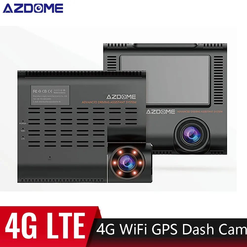 AZDOME 4G Car Camera With Dual Cameras Live Video GPS Tracking Wifi Hotspot Remote Monitoring 1080P HD Dash Cam DVR Recorder | Автомобили