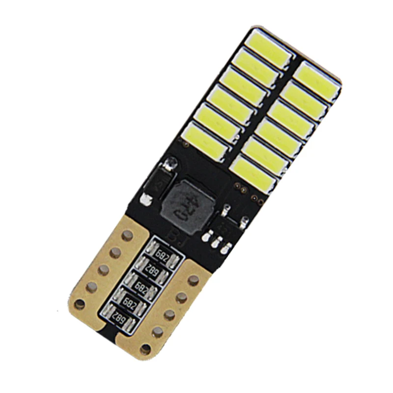 Светодиодная автомобильная лампа t10 w5w 194 24 smd 5w5 без ошибок габаритные огни для