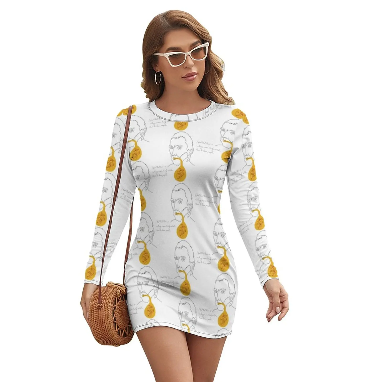 Van Gogh Dress Long Sleeve Elastic Polyester Bodycon Ladies Patterns Summer Wholesale One-Piece Dress
Van Gogh Dress Long Sleeve Elastic Polyester Bodycon Ladies Patterns Summer Wholesale One-Piece Dress