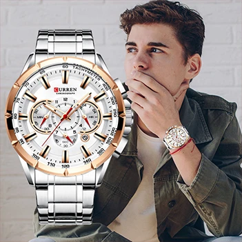 High-end quality CURREN autumn new men's steel belt watch, military multi-functional durable watch, quartz men's watch
High-end quality CURREN autumn new men's steel belt watch, military multi-functional durable watch, quartz men's watch