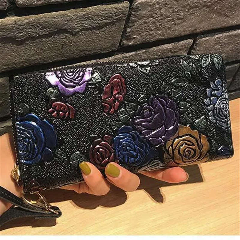 Women Long Wallet PU Leather 3D Embossing Rose Dragonfly Butterfly Clutch Women Bag Large Capability Zipper luxury Hangbags
Women Long Wallet PU Leather 3D Embossing Rose Dragonfly Butterfly Clutch Women Bag Large Capability Zipper luxury Hangbags