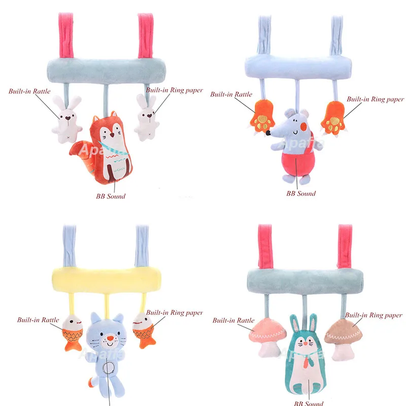 Игрушки для детской коляски милые животные погремушки кроватки автомобиля