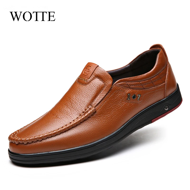WOTTE Men Shoes Leather Formal Casual Leather Men's Shoes Wear-resistant Comfortable Mens Shoes Casual Size 46 Zapatos De Hombre
WOTTE Men Shoes Leather Formal Casual Leather Men's Shoes Wear-resistant Comfortable Mens Shoes Casual Size 46 Zapatos De Hombre