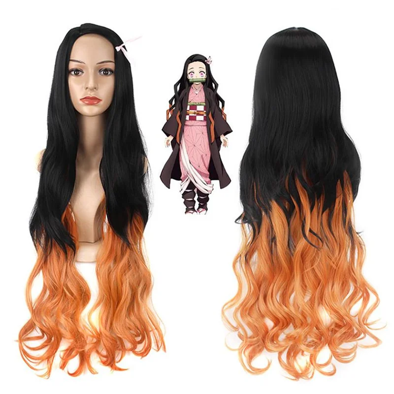 Cosplay Demon Slayer Kimetsu No Yaiba Kamado Nezuko Wig Long Wavy Black Orange Gradient Wig Cosplay Prop Costume Accessories
Cosplay Demon Slayer Kimetsu No Yaiba Kamado Nezuko Wig Long Wavy Black Orange Gradient Wig Cosplay Prop Costume Accessories