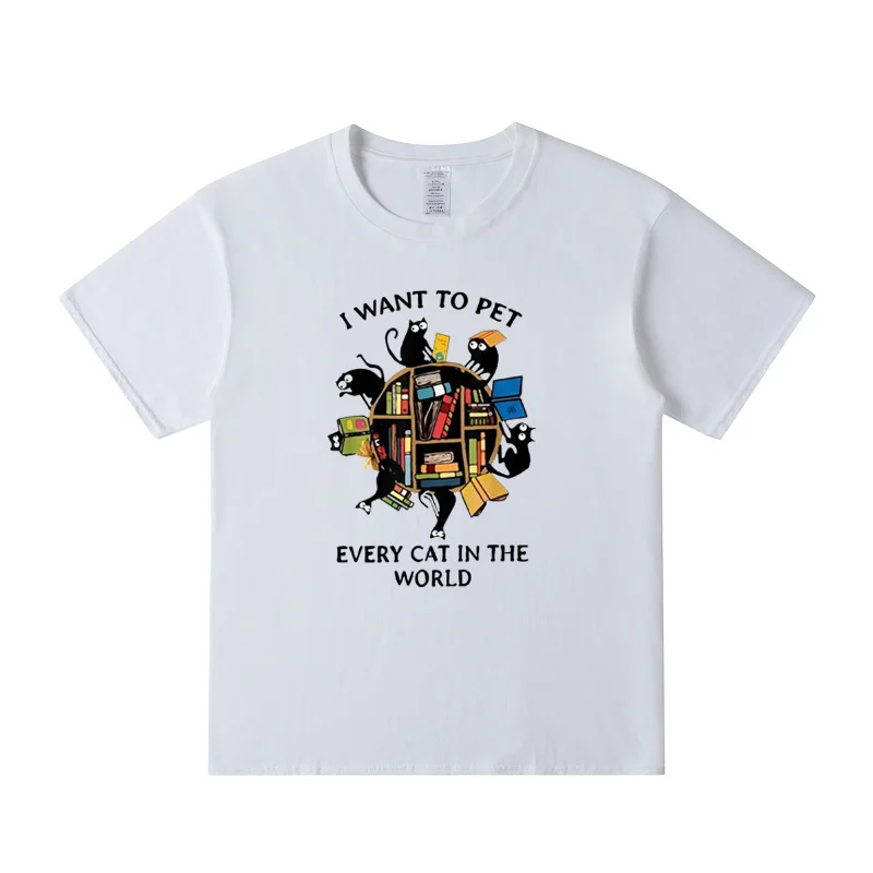 Want To Pet Every Cat In The World T Shirt Summer Fashion Vintage Tshirts Funny Graphic Tees 100% Cotton Short Sleeve T-shirts
Want To Pet Every Cat In The World T Shirt Summer Fashion Vintage Tshirts Funny Graphic Tees 100% Cotton Short Sleeve T-shirts