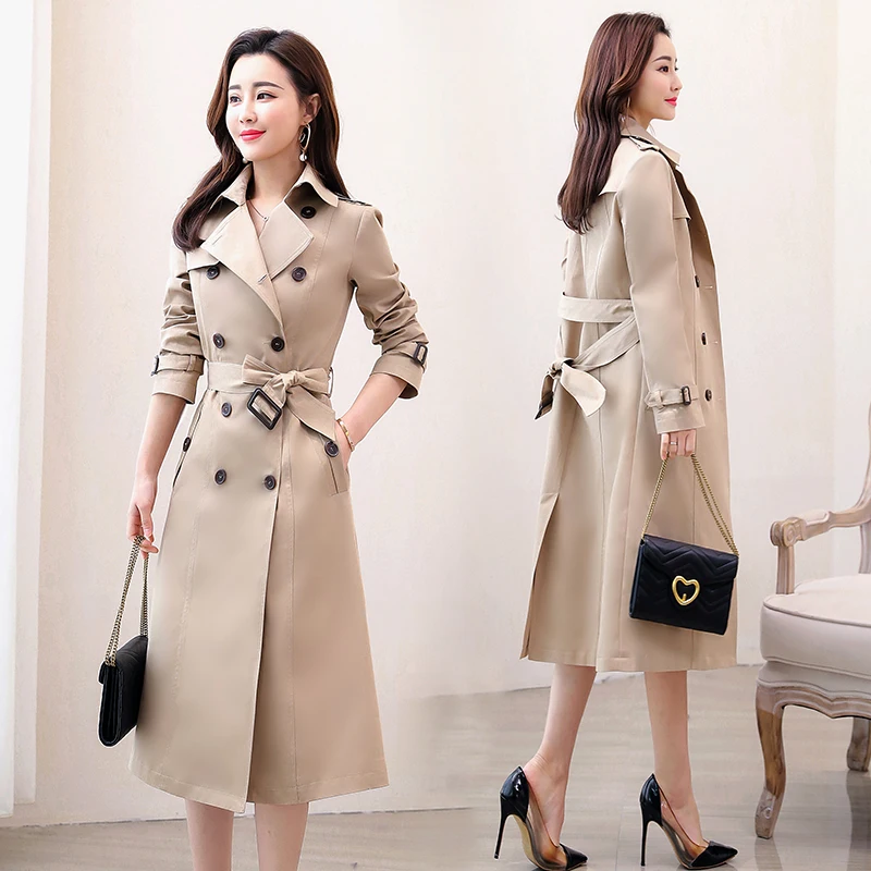 New Women Khaki Blue Pink Over Knee Casual Coat With Double Breasted In Spring Or Autumn Female Outerwear Overcoat
New Women Khaki Blue Pink Over Knee Casual Coat With Double Breasted In Spring Or Autumn Female Outerwear Overcoat