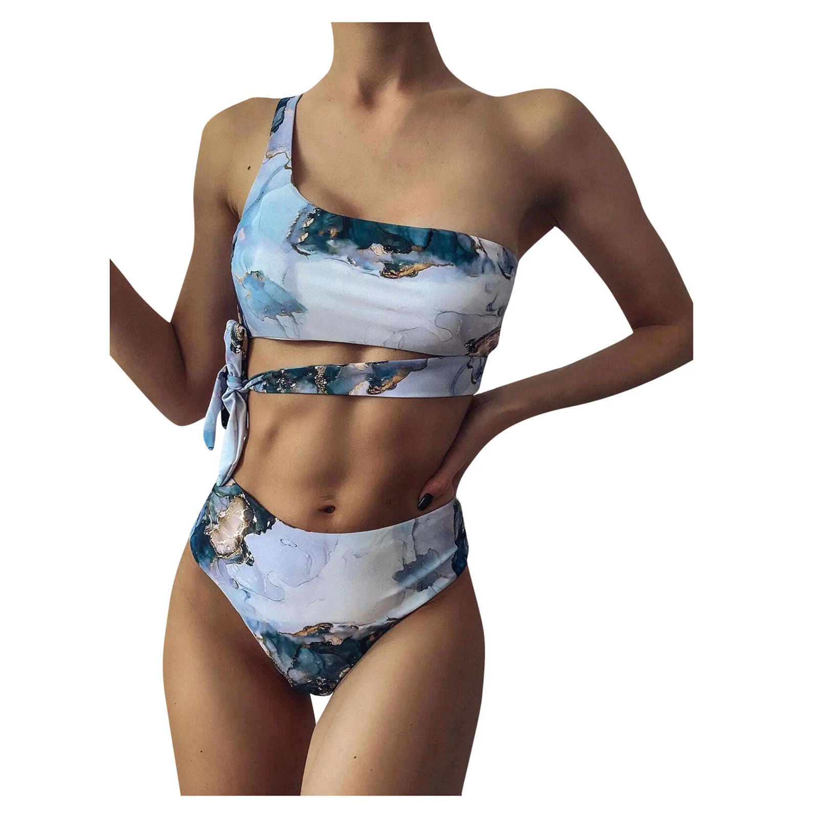 Summer Swimsuit Bikini Set For Women One Shoulder Tie Dye Bikini Bowknot Tie Side Swimwear Two Piece Set 2021 biquinis A40
Summer Swimsuit Bikini Set For Women One Shoulder Tie Dye Bikini Bowknot Tie Side Swimwear Two Piece Set 2021 biquinis A40