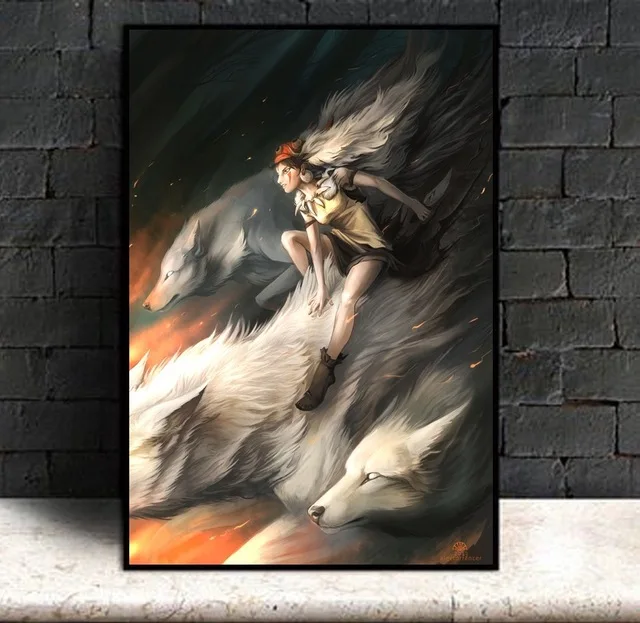 Modern Wall Art HD Prints Canvas Painting Princess Mononoke Anime Nordic Style Poster Modular Pictures Living Room Home Decor
Modern Wall Art HD Prints Canvas Painting Princess Mononoke Anime Nordic Style Poster Modular Pictures Living Room Home Decor