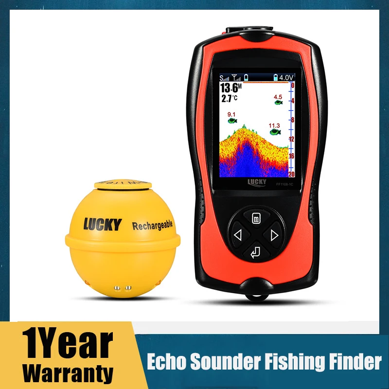 Lucky Rechargeable Wireless Sonar Fish Finder for Fishing Portable Transducer 45M Water Depth Echo Sounder Fishing Finder
Lucky Rechargeable Wireless Sonar Fish Finder for Fishing Portable Transducer 45M Water Depth Echo Sounder Fishing Finder