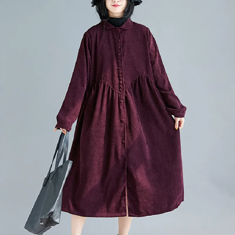 Corduroy Long Windbreaker Overcoat Women's Spring Autumn 2021 Fashion New Female Casual Loose Long-Sleeved Trench Coat Femme
Corduroy Long Windbreaker Overcoat Women's Spring Autumn 2021 Fashion New Female Casual Loose Long-Sleeved Trench Coat Femme