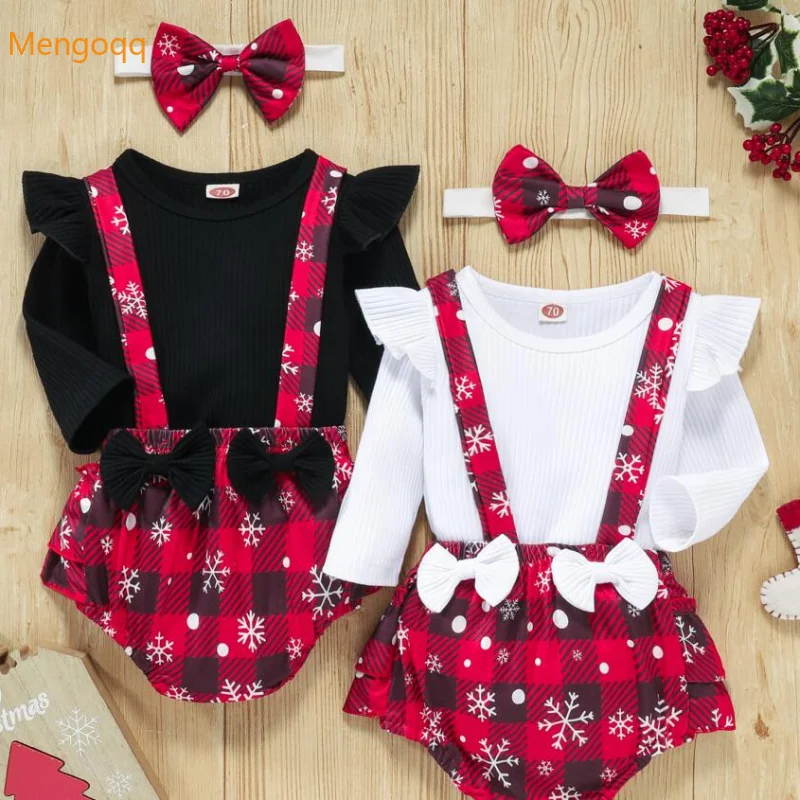 Xmas Christmas Full Sleeve Ruched Top Shirts Headbands Bow Plaid Snowflake Bodysuits Toddler Kids Baby Clothes Set 3pcs 0-18M
Xmas Christmas Full Sleeve Ruched Top Shirts Headbands Bow Plaid Snowflake Bodysuits Toddler Kids Baby Clothes Set 3pcs 0-18M