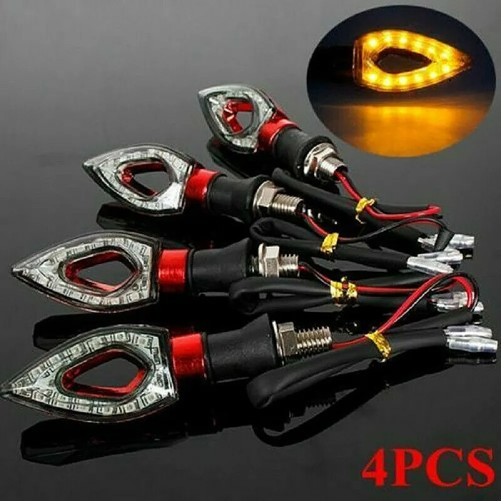 0.2W Indicators 12LED Light 12V 4pcs Accessories Amber Lamp Motorcycle