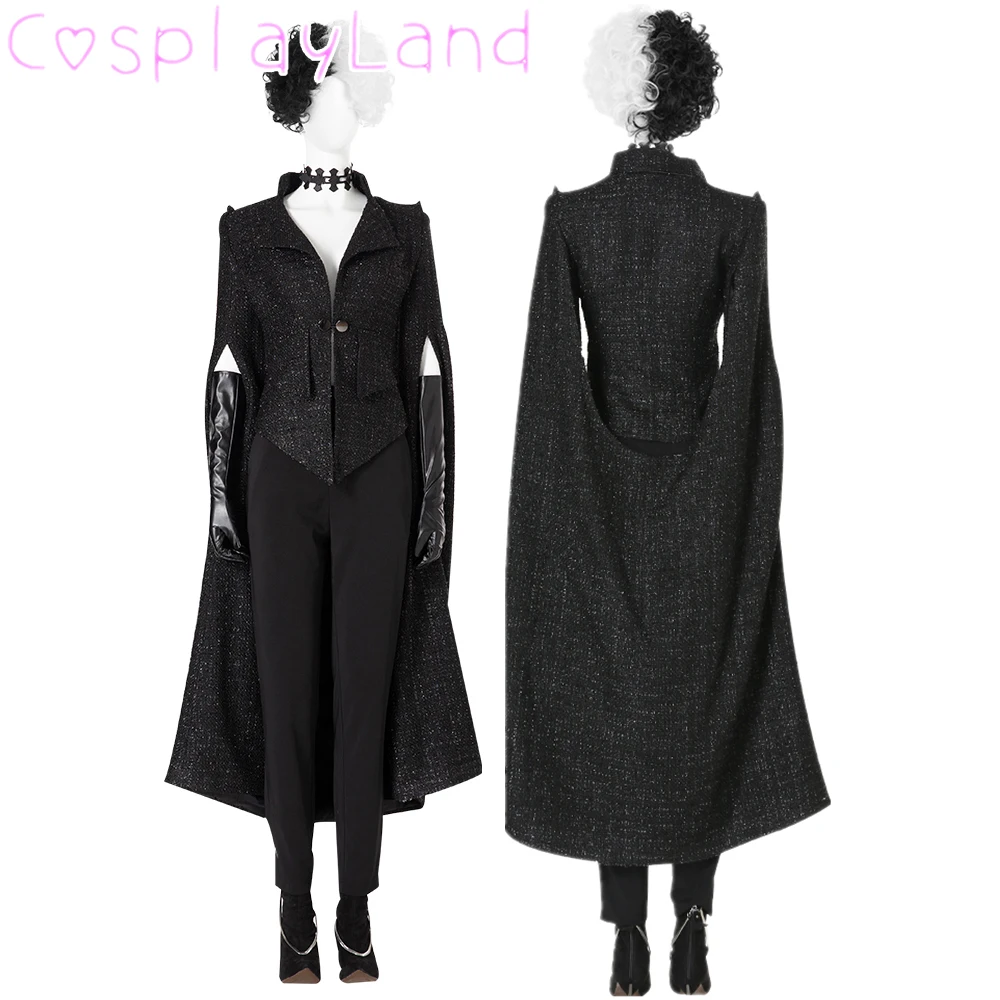 2021 Newest Cruella Cosplay Costume Halloween Evil Queen Black Outfit Evening Party Dress Fancy Emma Suit Fashion With Shoes Wig
2021 Newest Cruella Cosplay Costume Halloween Evil Queen Black Outfit Evening Party Dress Fancy Emma Suit Fashion With Shoes Wig