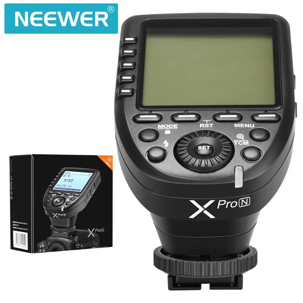 Neewer Xpro-N TTL Wireless Flash Trigger Transmitter For Nikon,1/8000s HSS,TTL-Convert-Manual Function, Large Screen
Neewer Xpro-N TTL Wireless Flash Trigger Transmitter For Nikon,1/8000s HSS,TTL-Convert-Manual Function, Large Screen