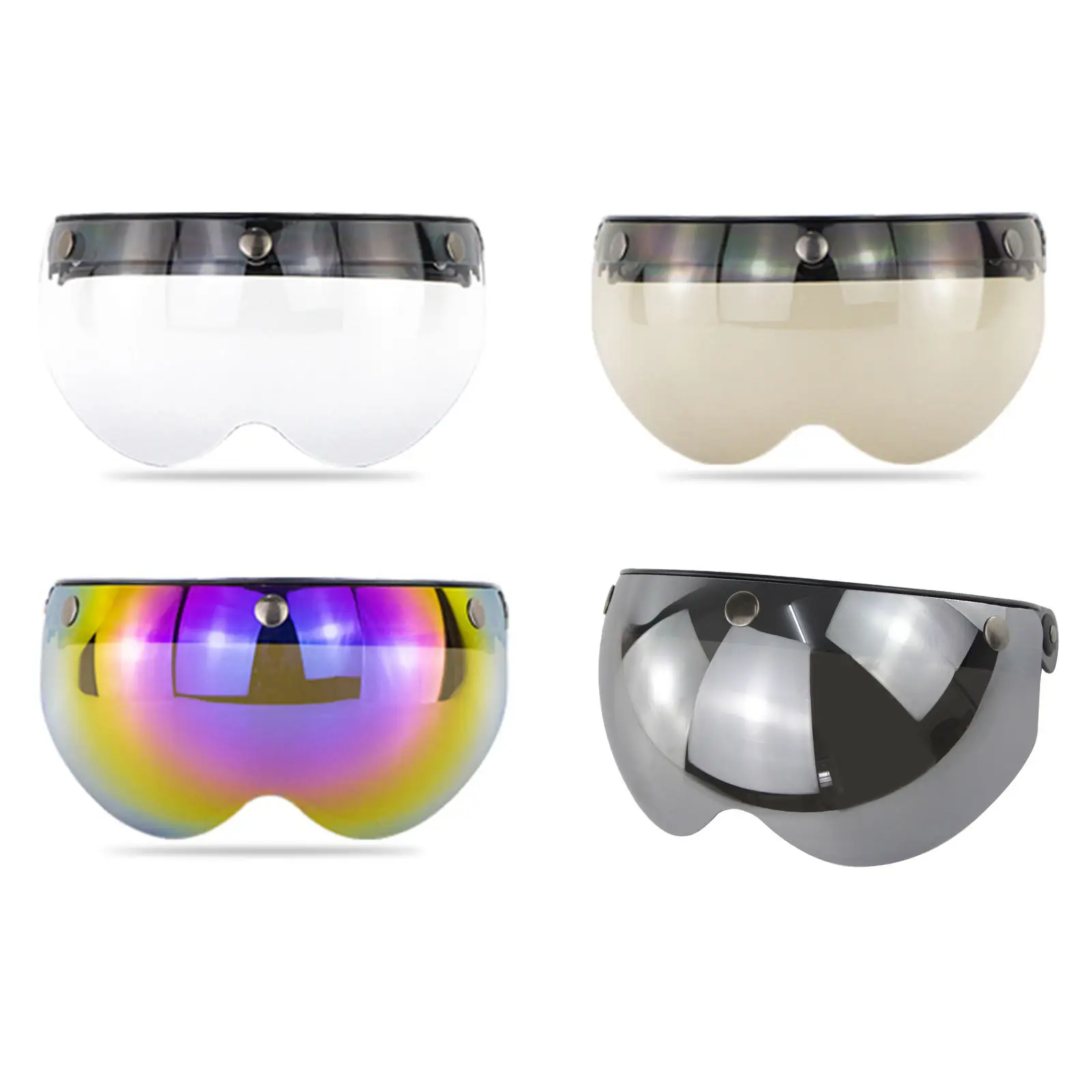 Flip Up Down Visor Lens Replace for 3 Button Motorcycle Helmets Open Face
Flip Up Down Visor Lens Replace for 3 Button Motorcycle Helmets Open Face