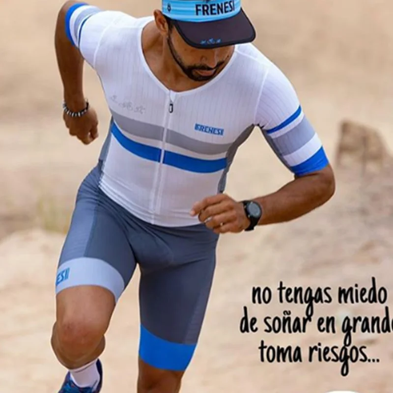 Frenesi Team Cycling skinsuit Triathlon Suit Men's Short Sleeve Leotard Jumpsuit Maillot Bike Ropa Ciclismo Cycling
Frenesi Team Cycling skinsuit Triathlon Suit Men's Short Sleeve Leotard Jumpsuit Maillot Bike Ropa Ciclismo Cycling