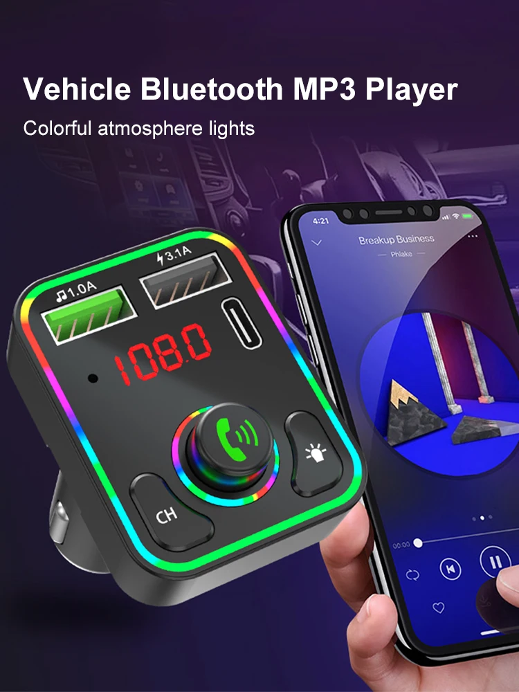 Автомобильный FM-передатчик Bluetooth 5,0, mp3-плеер, 12 В, в наличии А, USB, PD, быстрая зарядка, громкая связь, микрофон светодиодный подсветка,
Автомобильный FM-передатчик Bluetooth 5,0, mp3-плеер, 12 В, в наличии А, USB, PD, быстрая зарядка, громкая связь, микрофон светодиодный подсветка,
