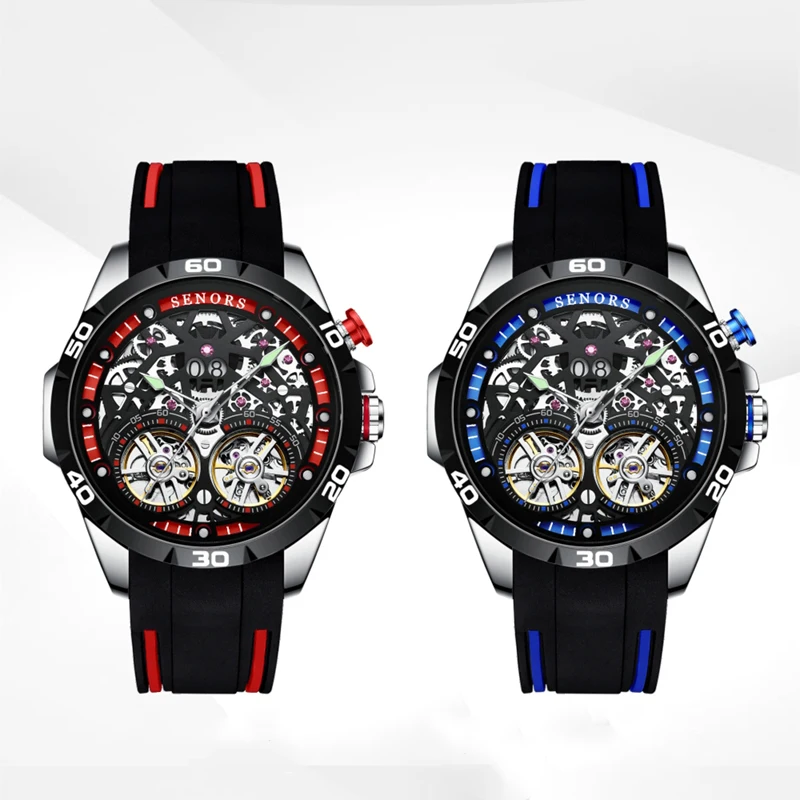 Luxury Mens Watches Silicon Strap Mechanical Wristwatch Automatic Movement Sport Watches Skeleton Double Tourbillon Reloj Hombre
Luxury Mens Watches Silicon Strap Mechanical Wristwatch Automatic Movement Sport Watches Skeleton Double Tourbillon Reloj Hombre