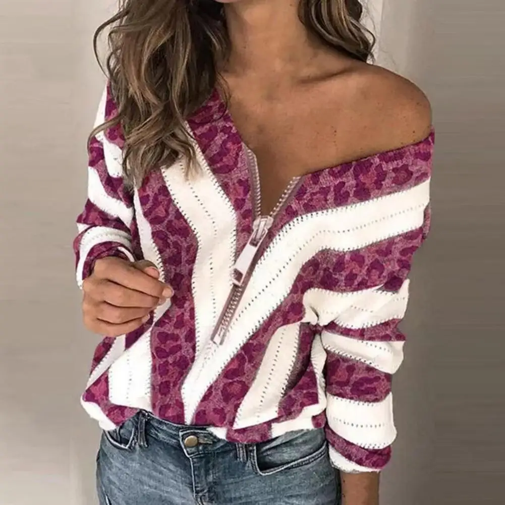 2021 Elegant Knitted Women Sweater Zipper Leopard V Neck Autumn Winter Woman Sweaters Korean Long Sleeve Pullover Ladies Jumper
2021 Elegant Knitted Women Sweater Zipper Leopard V Neck Autumn Winter Woman Sweaters Korean Long Sleeve Pullover Ladies Jumper