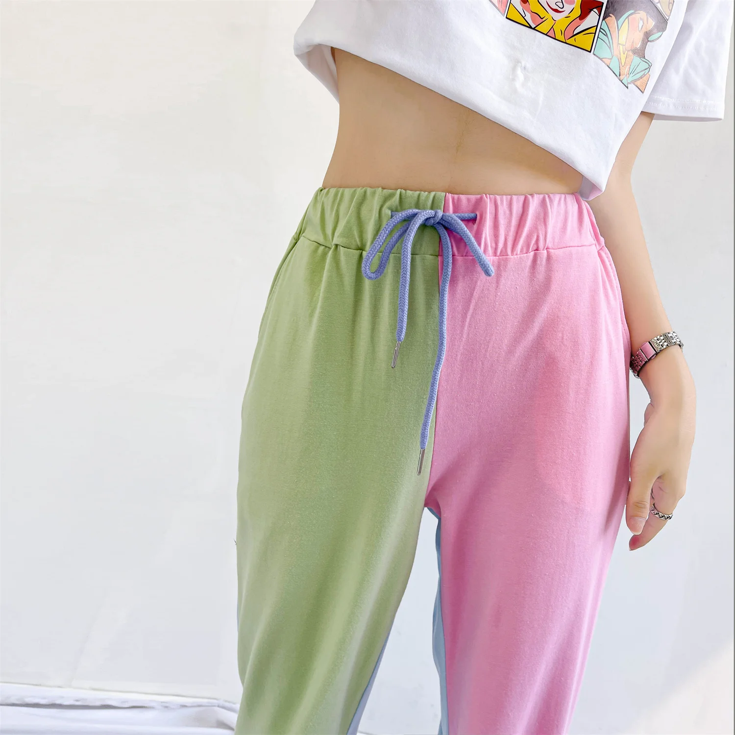 Hot Sale Color Blocking Sweatpants Summer Small Slim Personalized Casual Pants sweat pants
Hot Sale Color Blocking Sweatpants Summer Small Slim Personalized Casual Pants sweat pants
