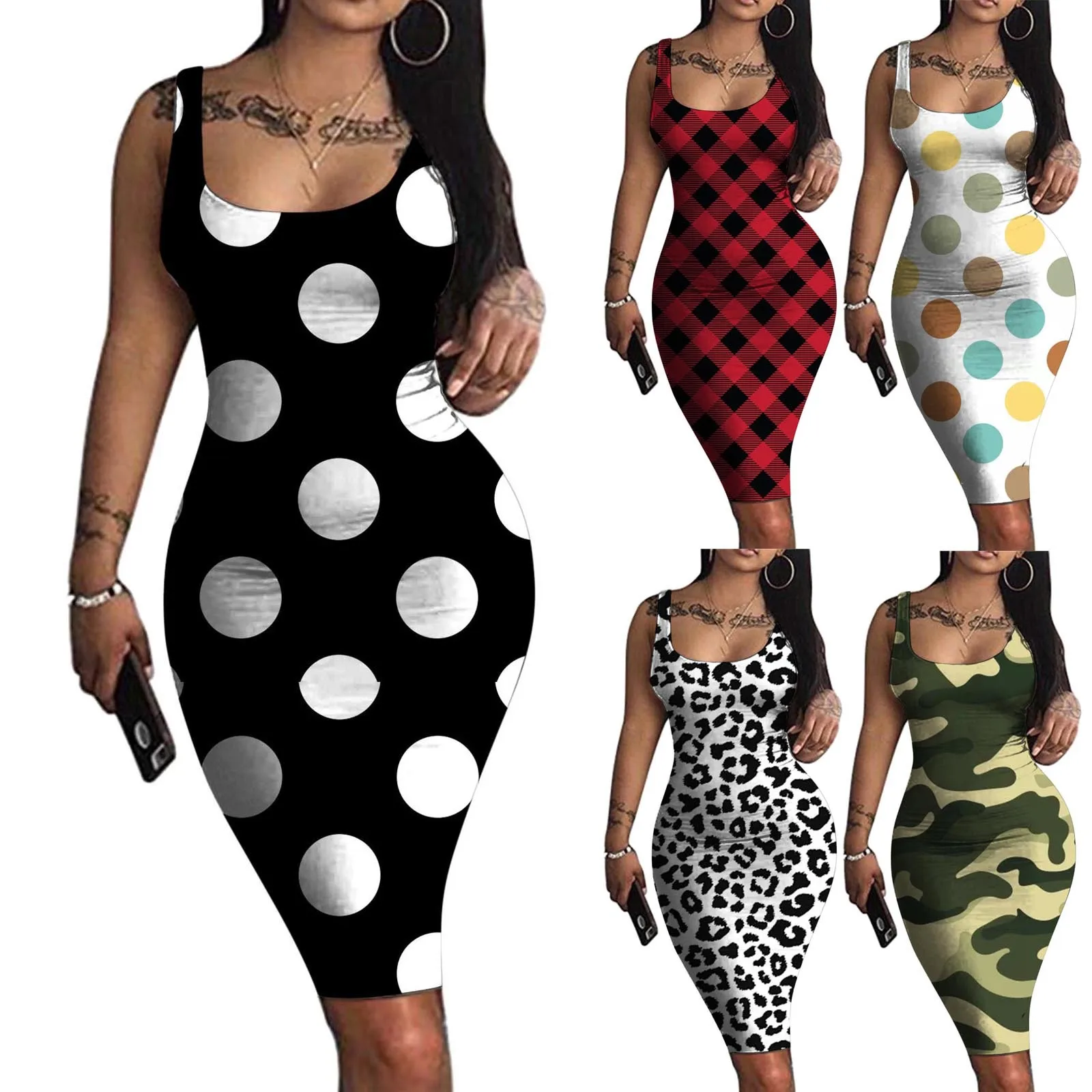 Open Back Tank Dress Women Polka Dot Sleeveless Bodycon Dresses For Women 2021 Party Tank Dresses For Women Summer 2021 Vestidos
Open Back Tank Dress Women Polka Dot Sleeveless Bodycon Dresses For Women 2021 Party Tank Dresses For Women Summer 2021 Vestidos