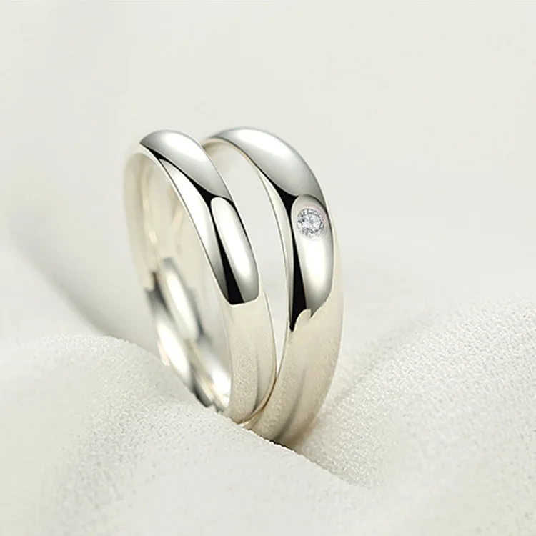 Модные кольца QiLuxy из нержавеющей стали для женщин и мужчин простые парные в стиле