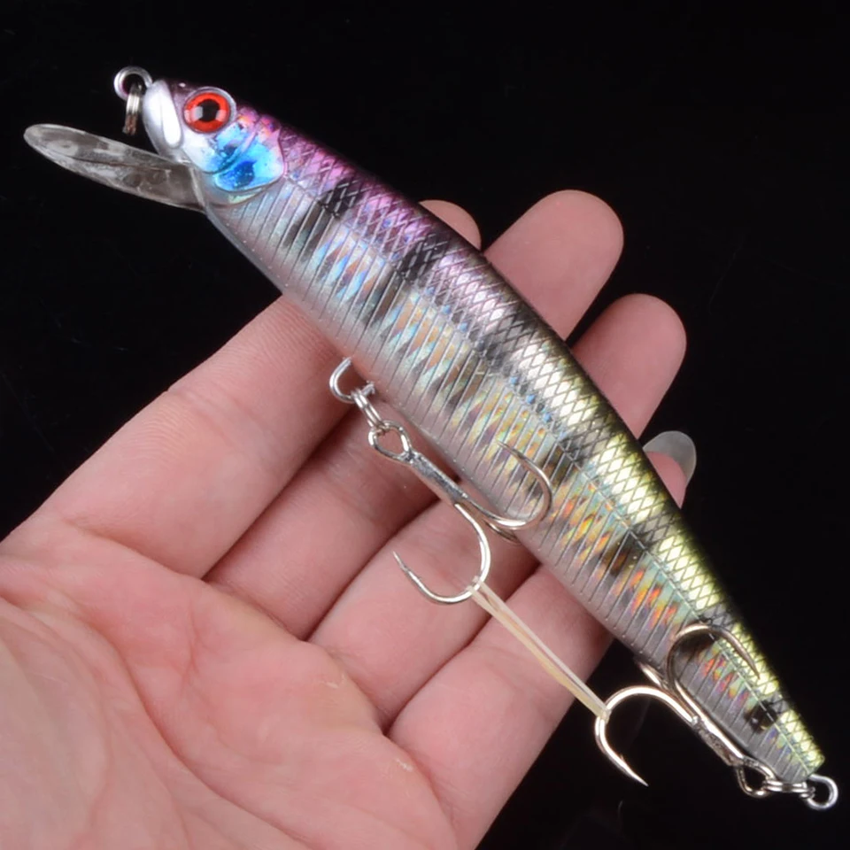 1pcs Big Floating Fishing Lure Minnow Aritificial Laser Wobblers Crankbait Hard Plastic Fishing Tackle 6# Hooks Pesca 3D Eyes
1pcs Big Floating Fishing Lure Minnow Aritificial Laser Wobblers Crankbait Hard Plastic Fishing Tackle 6# Hooks Pesca 3D Eyes