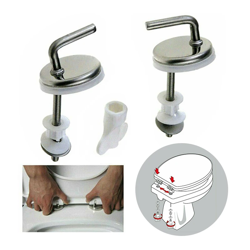 1 pair WC Toilet Hinge Fittings Quick Release Hinges Stainless Steel Toilet Seat Cover Hinge Antirust Home Toilet Cover Hinges
1 pair WC Toilet Hinge Fittings Quick Release Hinges Stainless Steel Toilet Seat Cover Hinge Antirust Home Toilet Cover Hinges