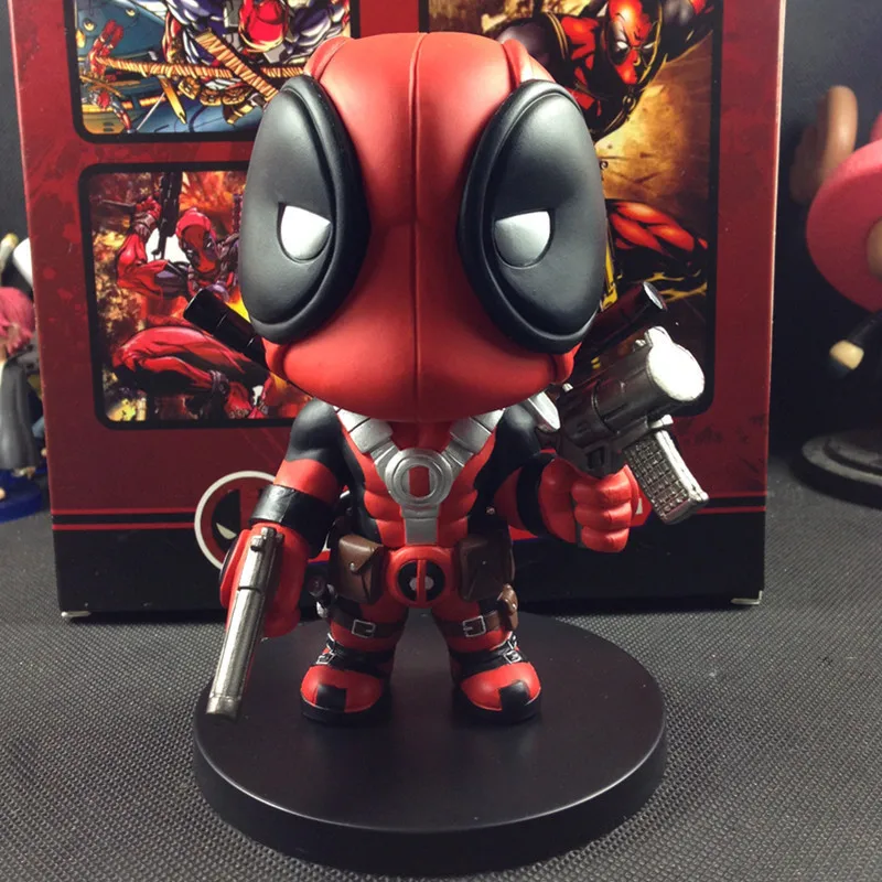 

Фигурка X-men Deadpool, 13 см, Милая мини-игрушка Дэдпул, кукла-модель оружия, коллекционные предметы, подарок для мальчика, друга, поклонников Marvel