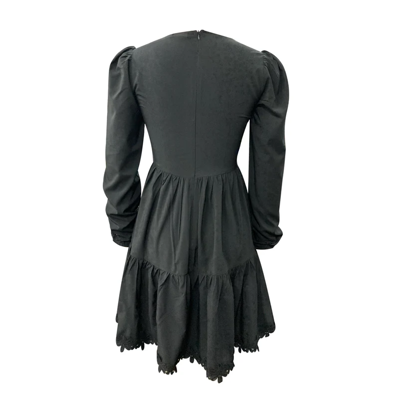 Sexy Lace V Neck Long Sheelve Dress Causal A Line Polka Dot Slim Mini Dress Spring High Street Puff Sleeve Dress Ladies
Sexy Lace V Neck Long Sheelve Dress Causal A Line Polka Dot Slim Mini Dress Spring High Street Puff Sleeve Dress Ladies